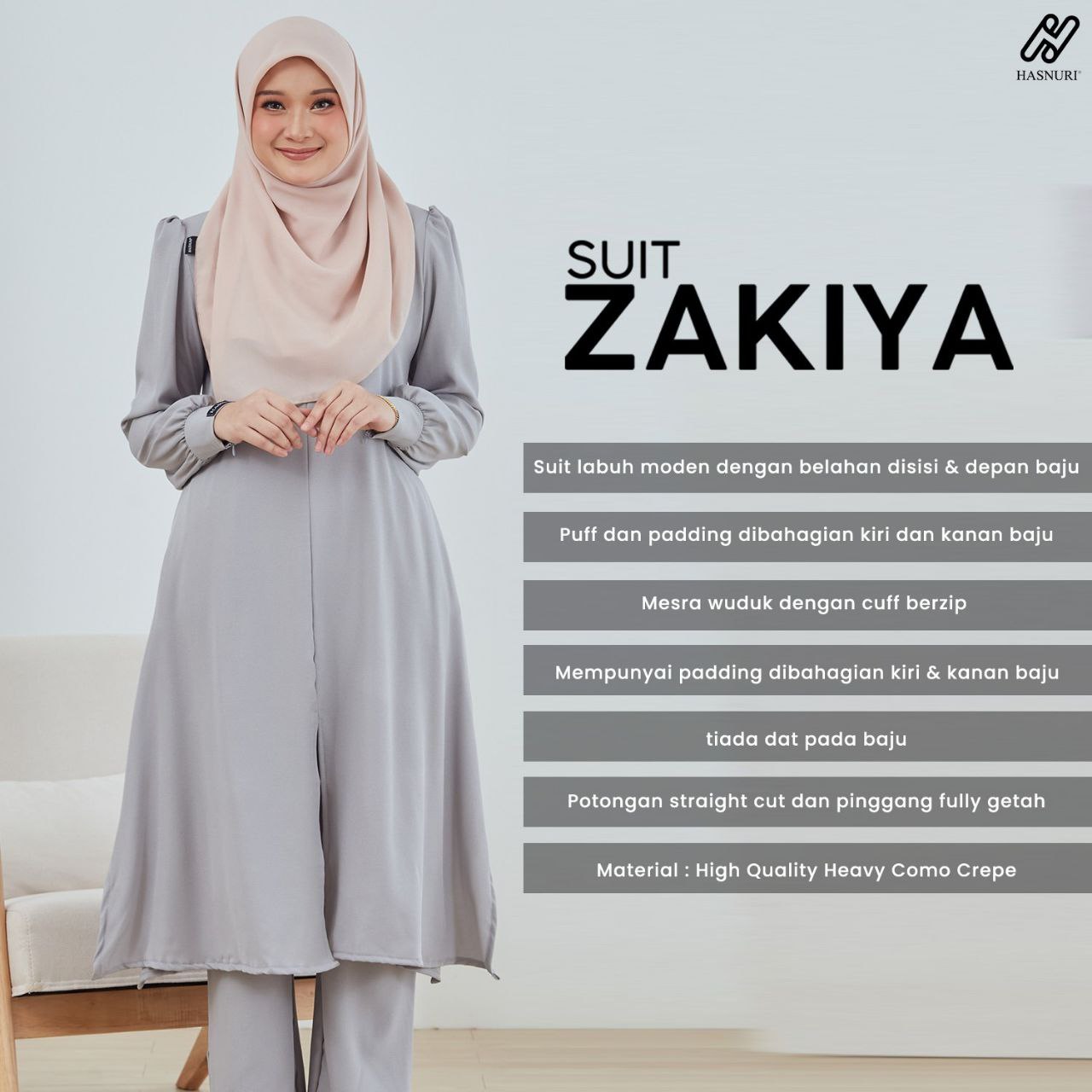 Suit Zakiya - Dusty Purple