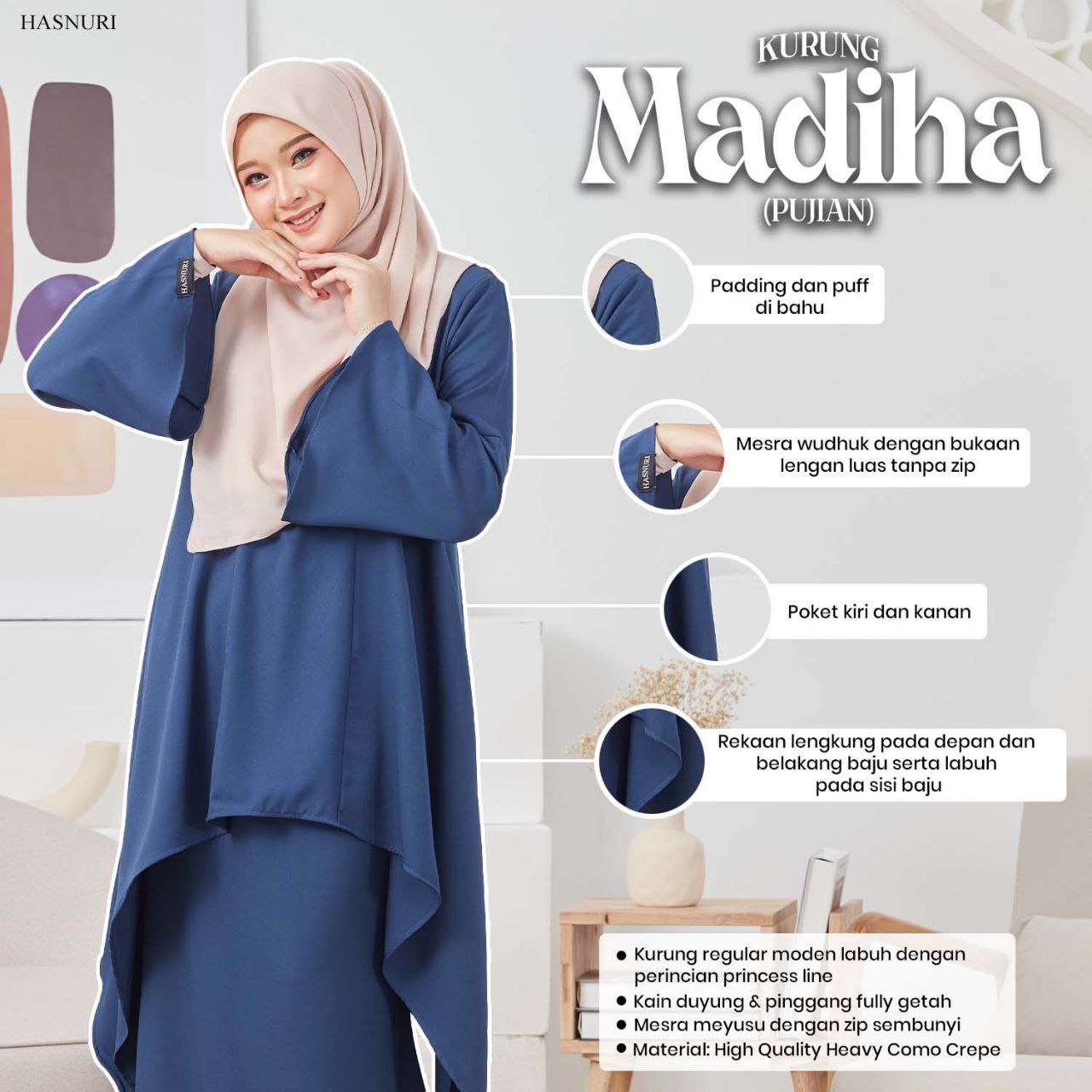 Kurung Madiha - Moss Yellow