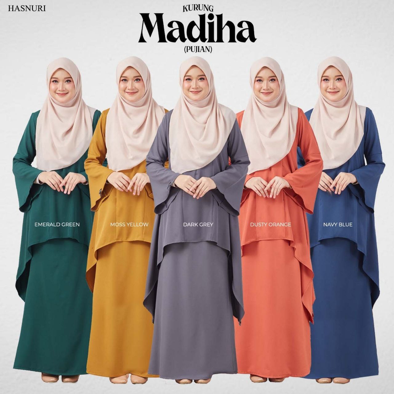 Kurung Madiha - Moss Yellow