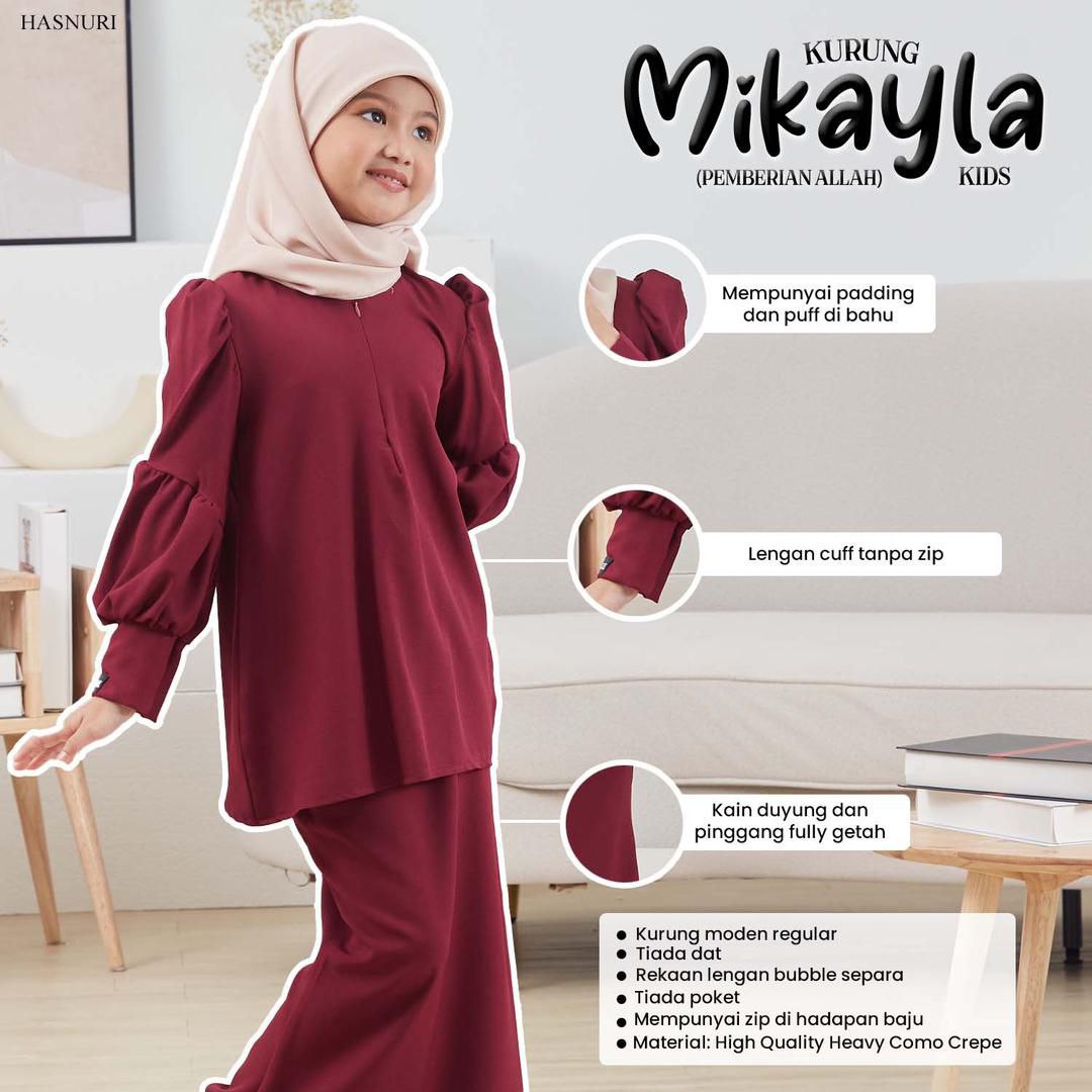 Kurung Mikayla Kids - Black