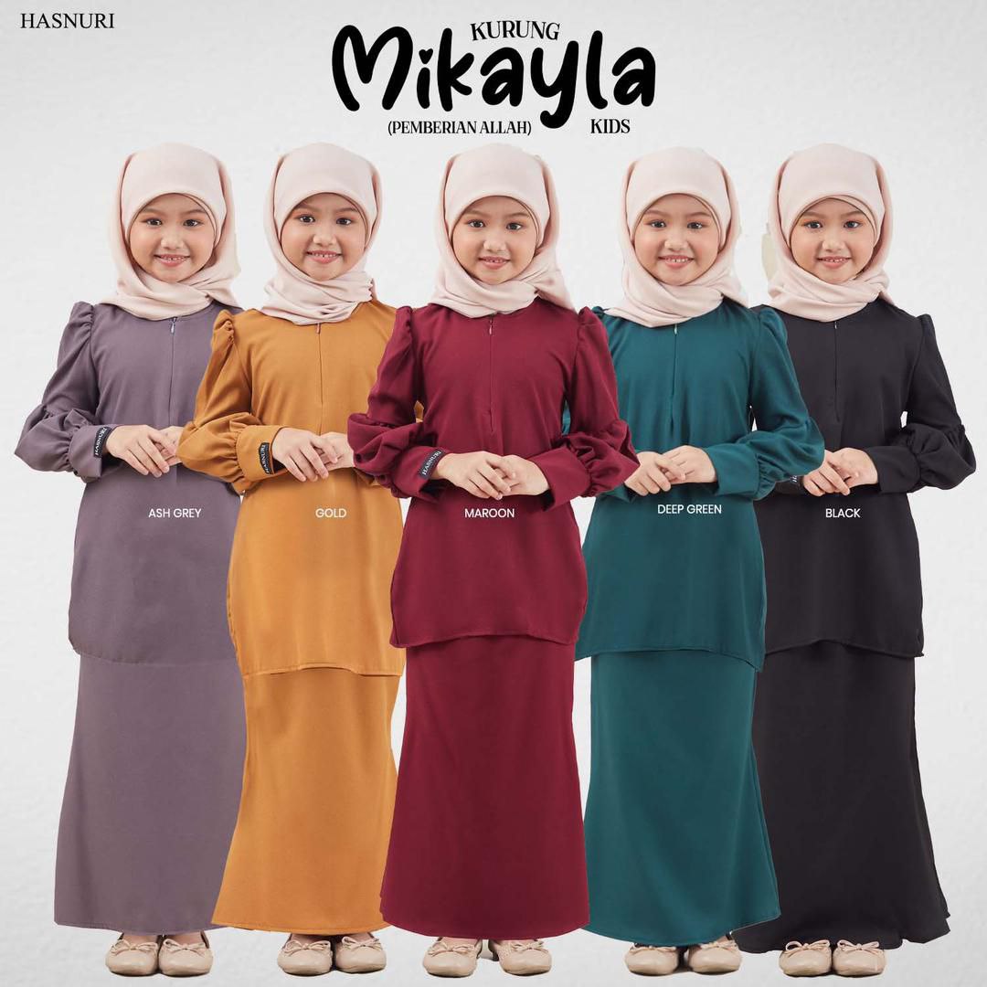 Kurung Mikayla Kids - Black