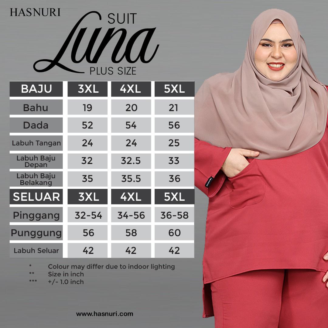 Suit Luna Plus Size - Dark Pink