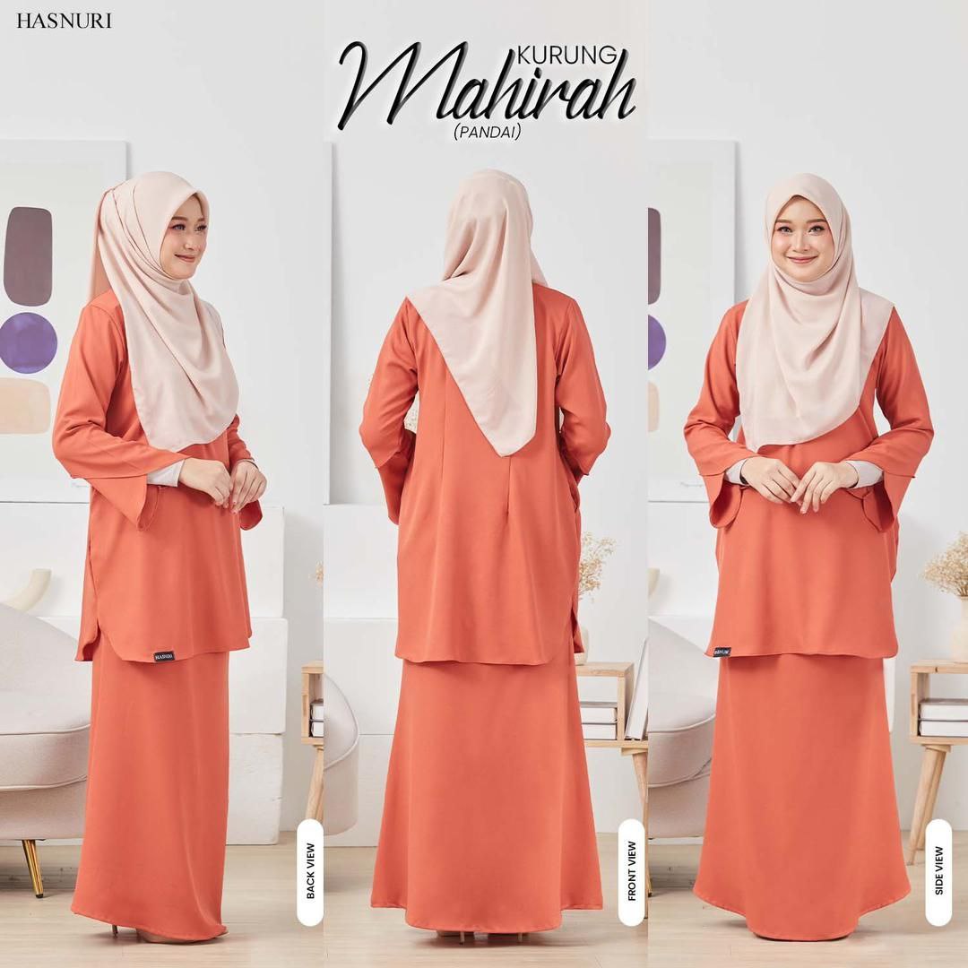 Kurung Mahirah - Dusty Orange