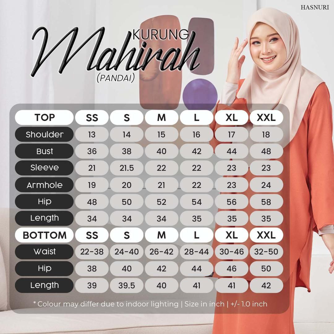 Kurung Mahirah - Dusty Orange