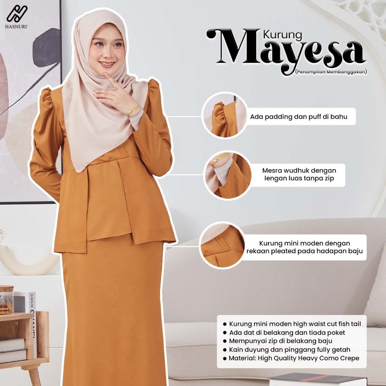 Kurung Mayesa - Ash Grey