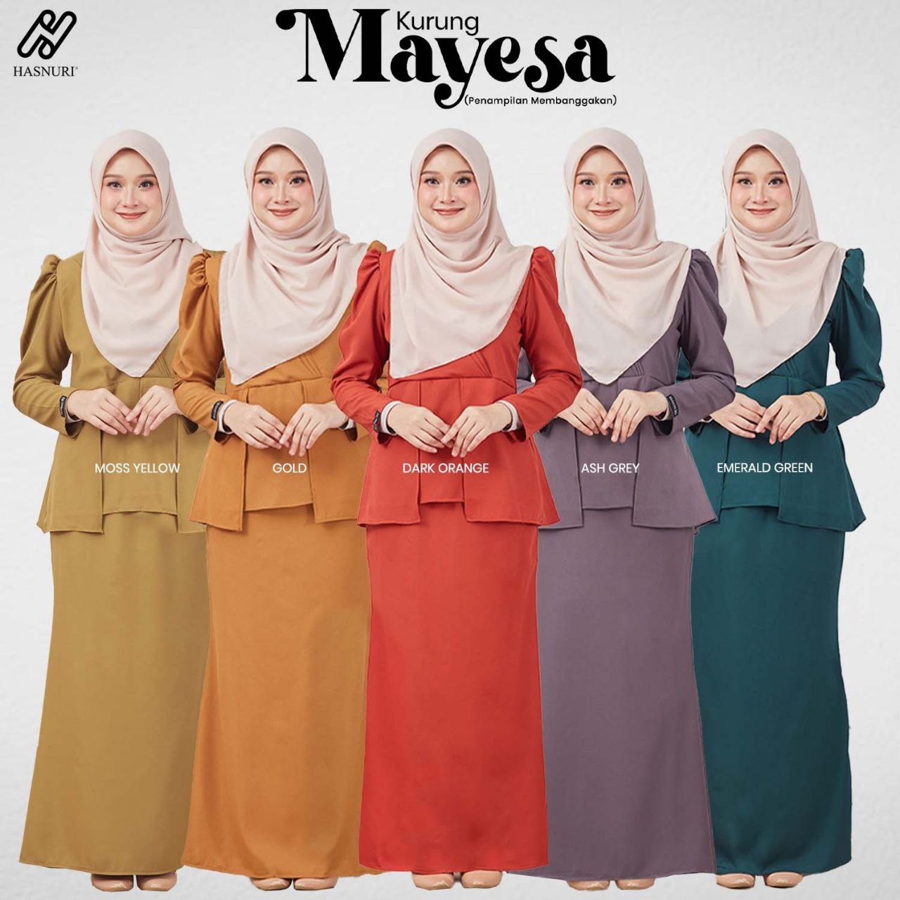 Kurung Mayesa - Ash Grey