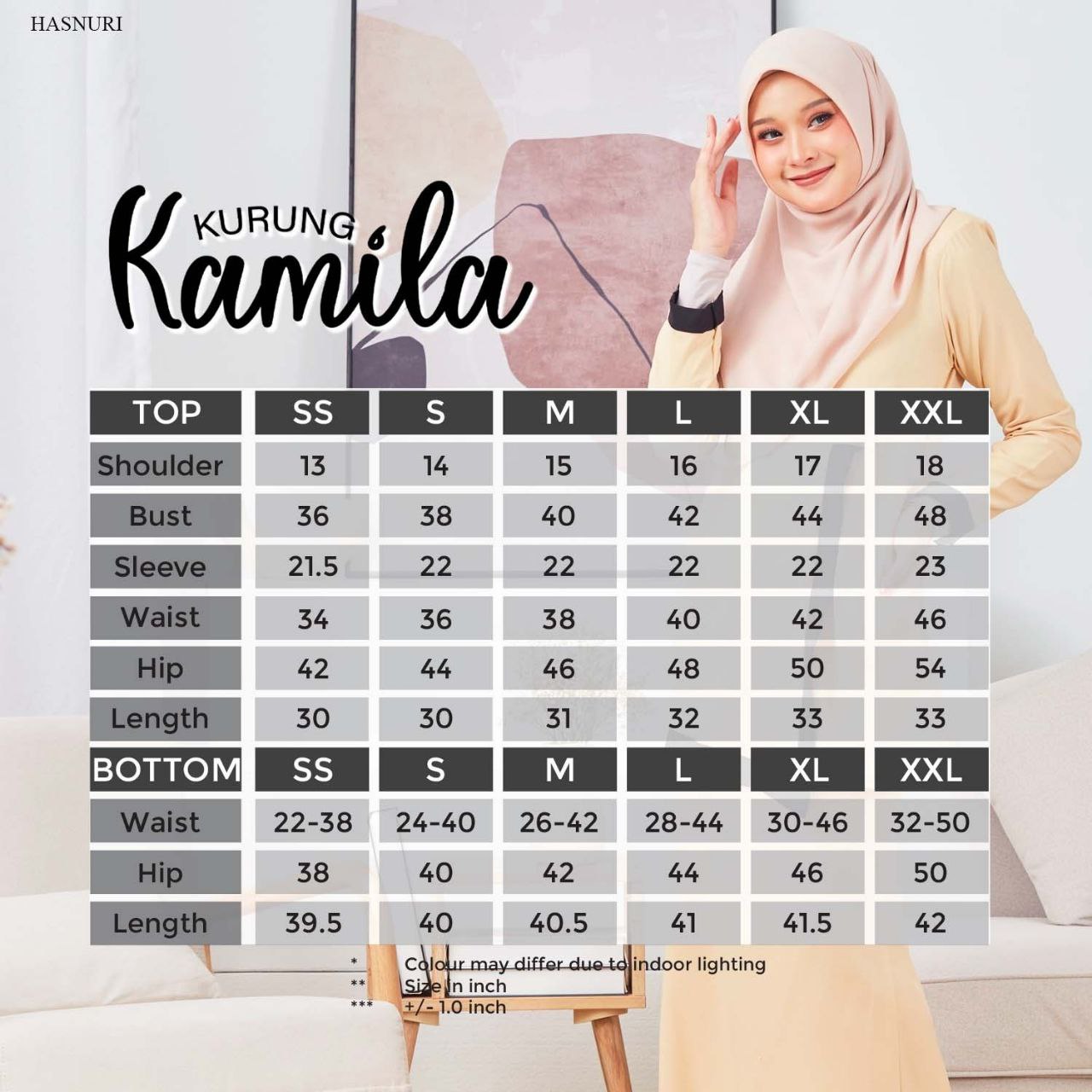 Kurung Kamila - Grey