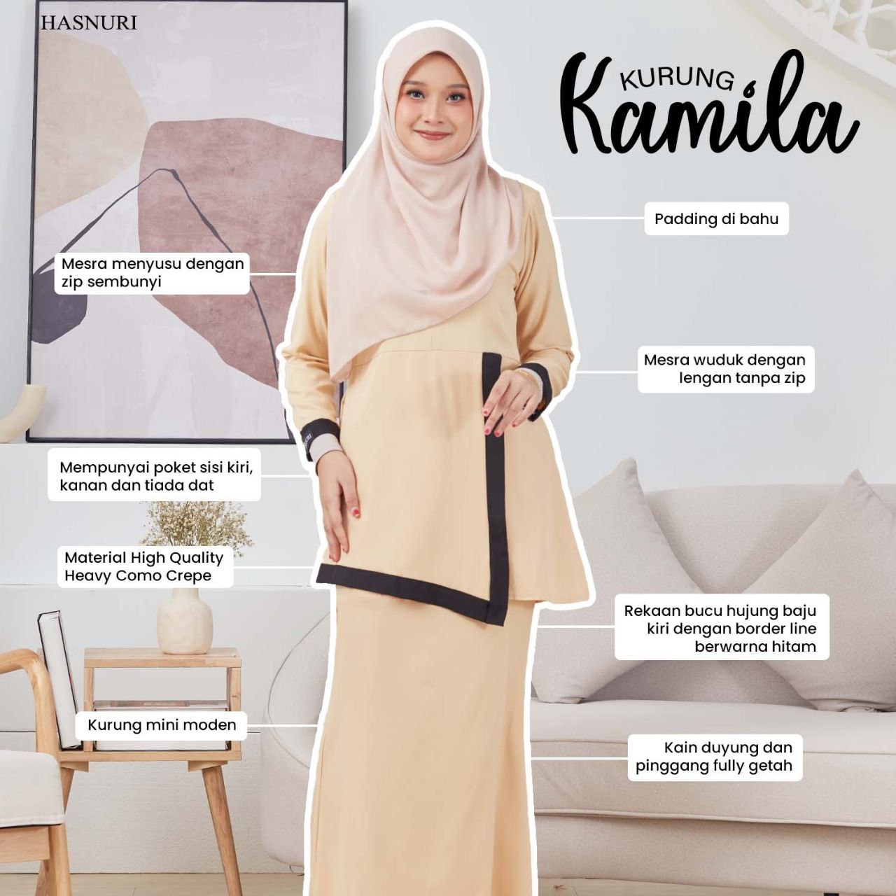 Kurung Kamila - Magenta