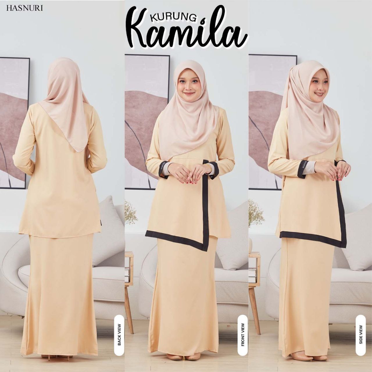 Kurung Kamila - Red Maroon