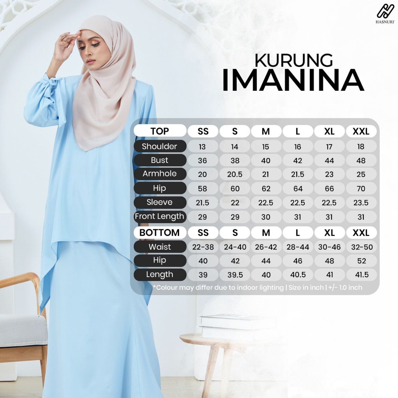 Kurung Imanina - Royal Blue