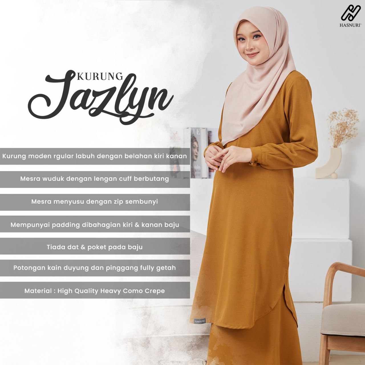Kurung Jazlyn - Red Maroon