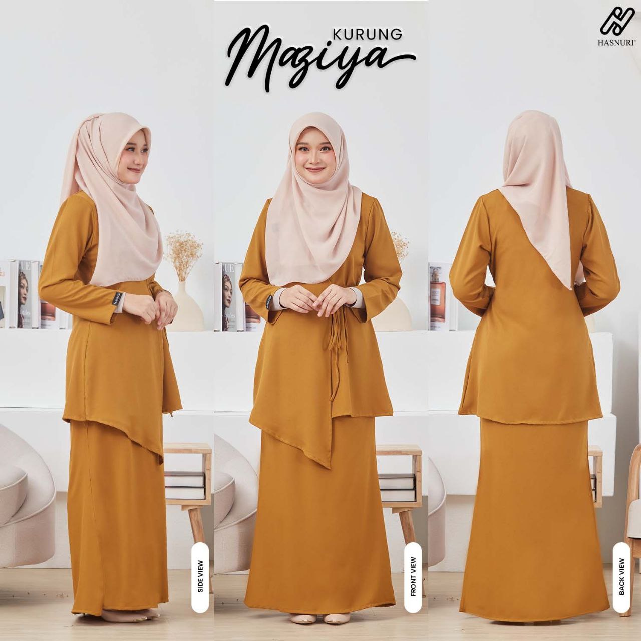 Kurung Maziya - Mustard Gold