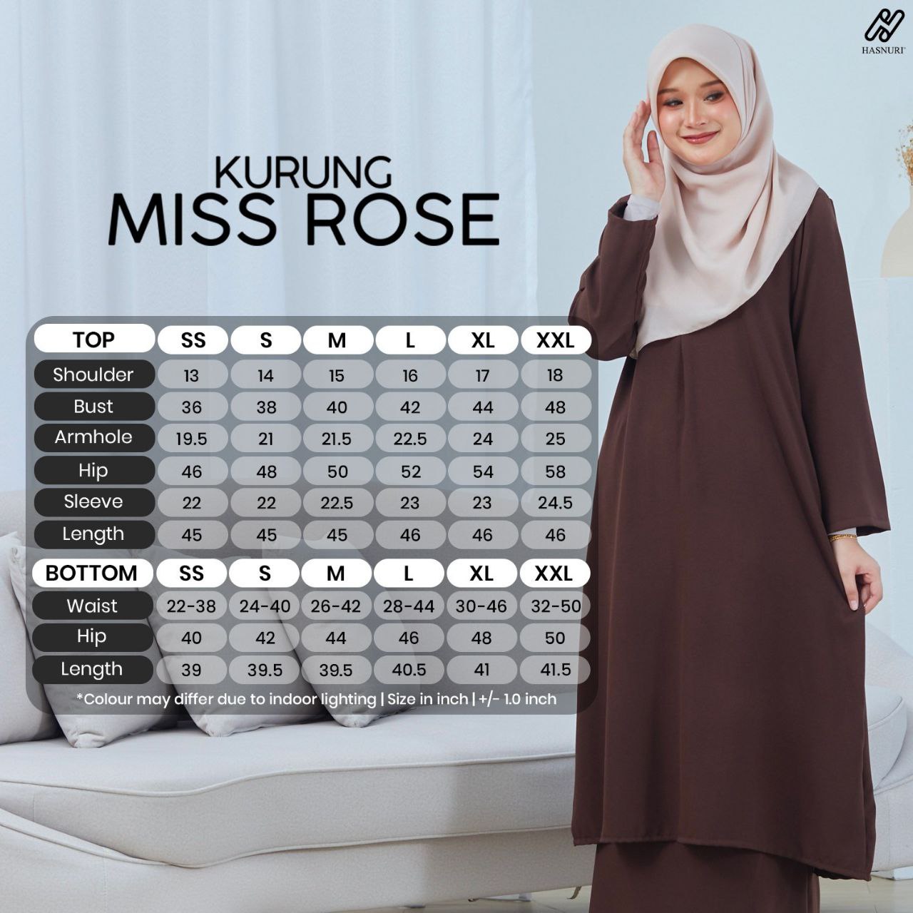 Kurung Miss Rose - Dark Pink