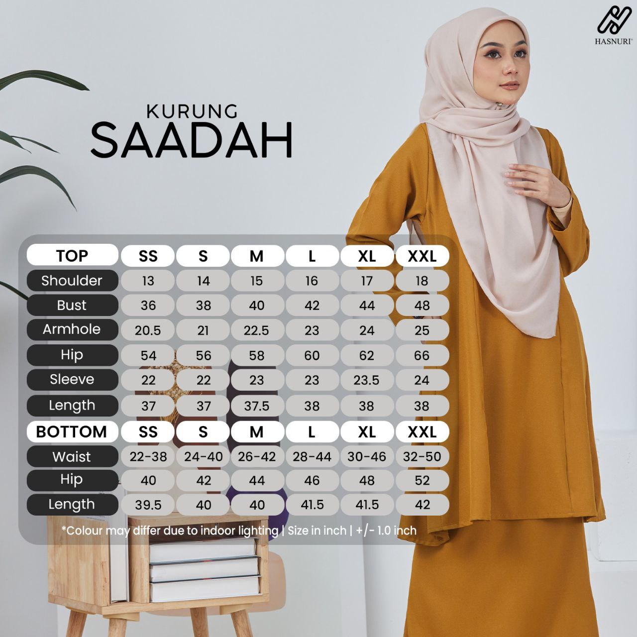 Kurung Saadah - Mustard Gold