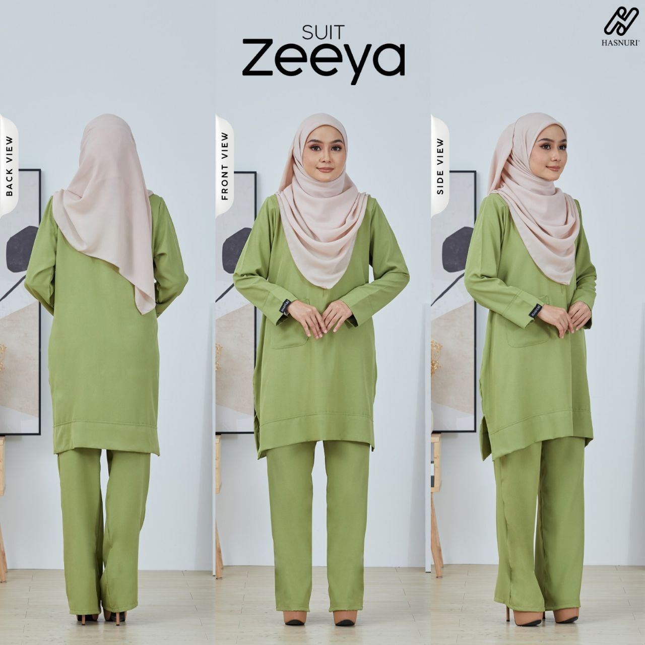 Suit Zeeya - Moss Green