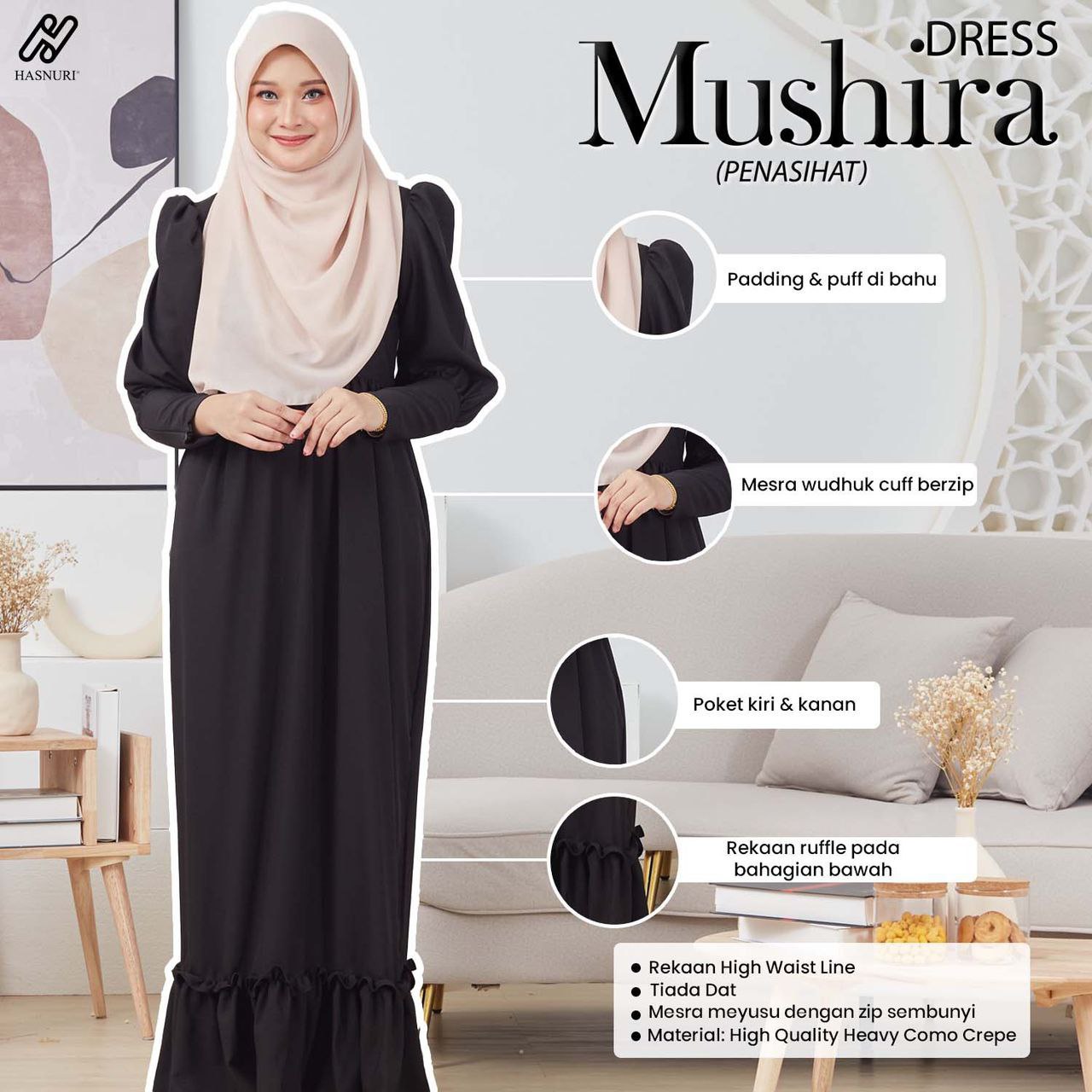 Dress Mushira - Dusty Purple