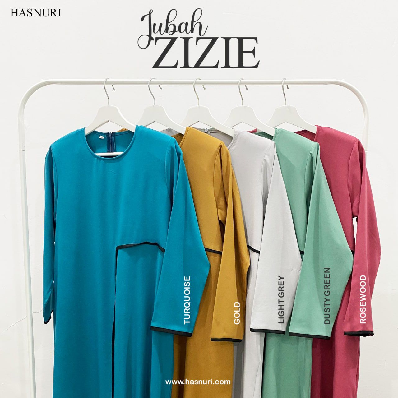 Jubah Zizie - Dusty Green
