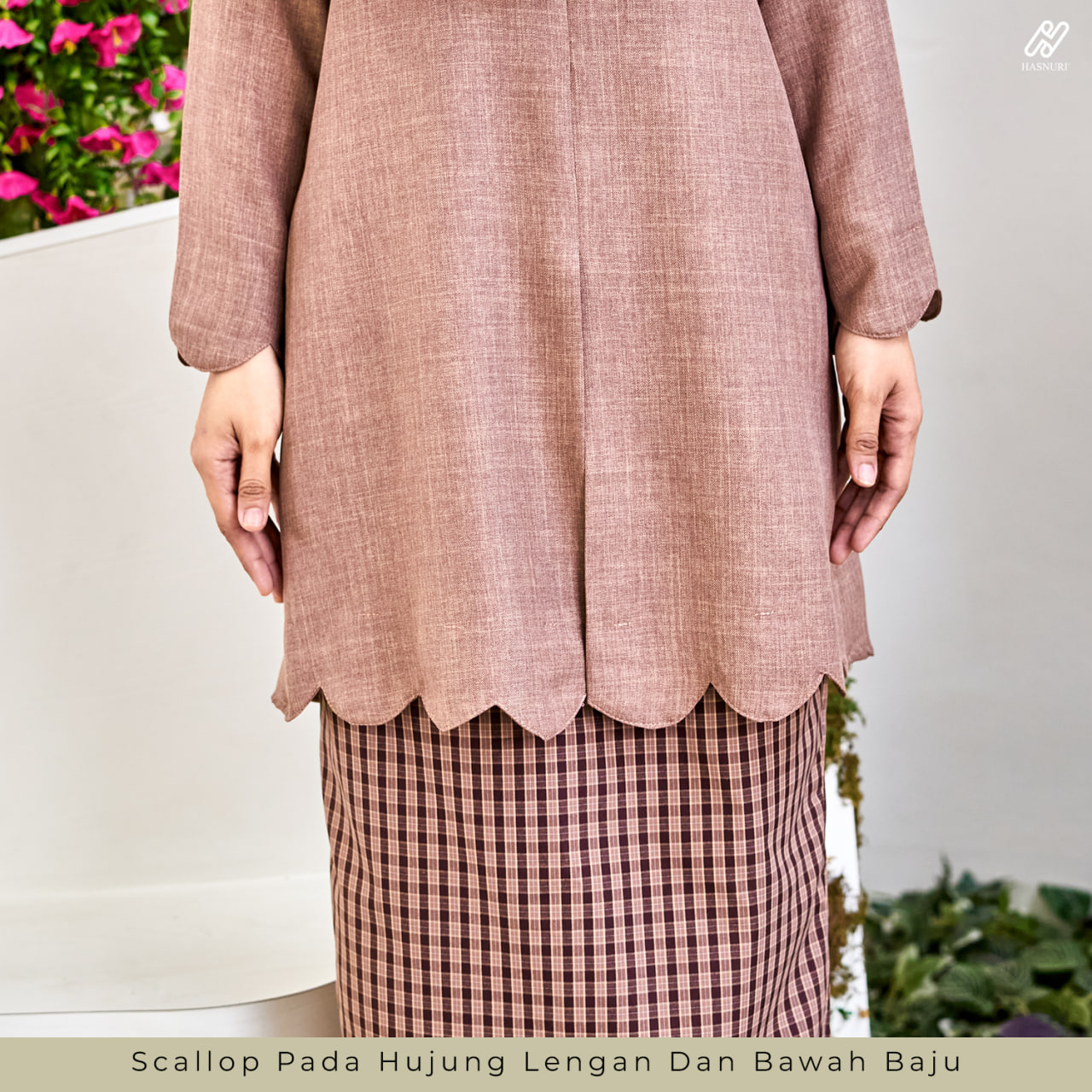 Kebaya Serena - Nude Brown