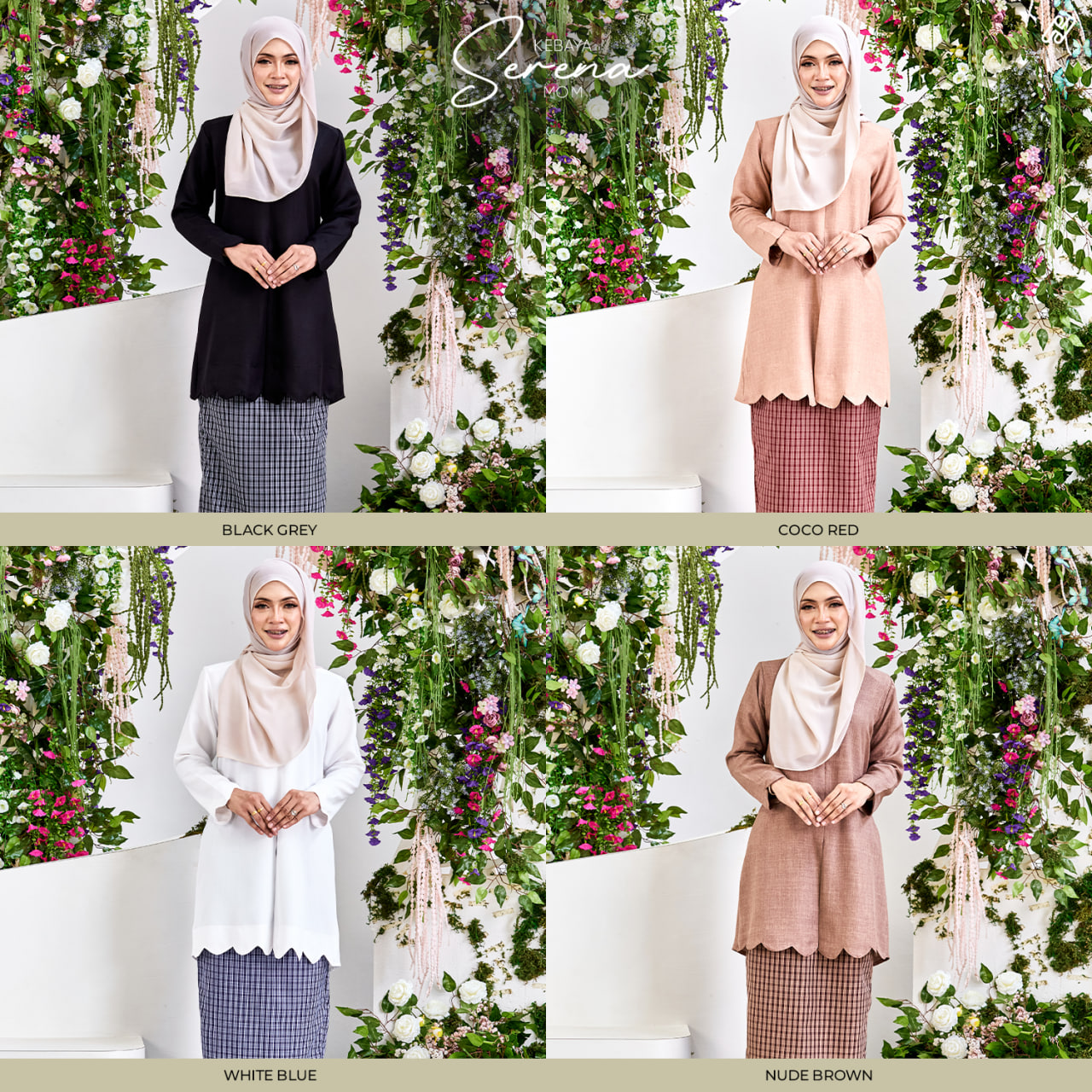 Kebaya Serena - White Blue