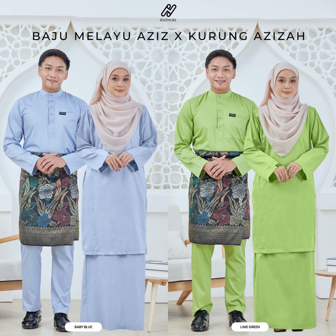 Kurung Azizah - Lime Green
