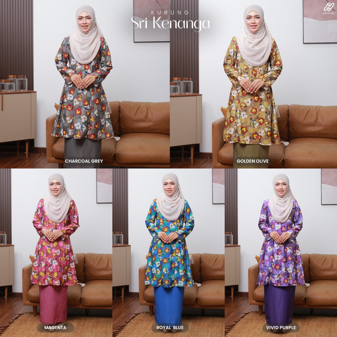 Kurung Sri Kenanga - Magenta