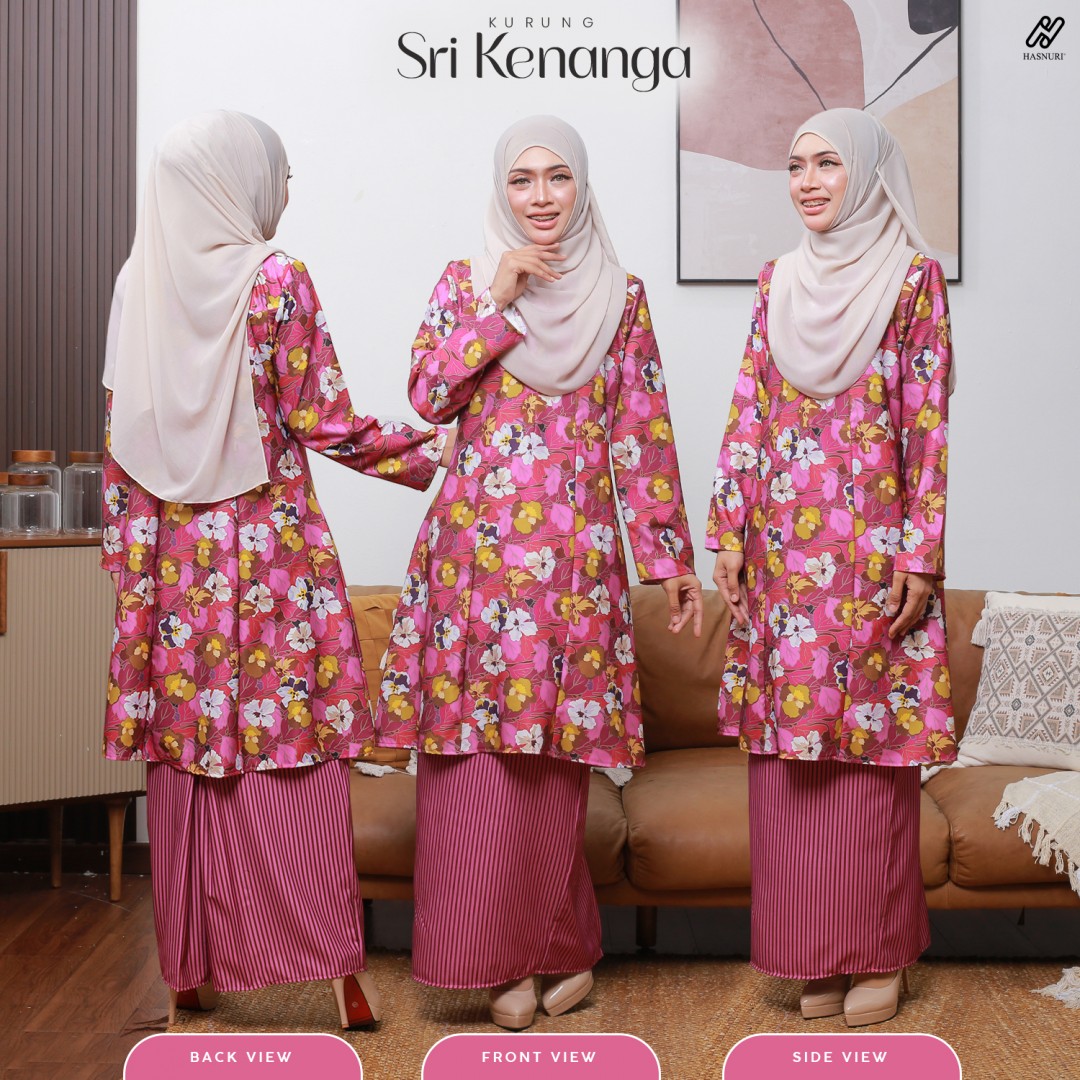 Kurung Sri Kenanga - Magenta
