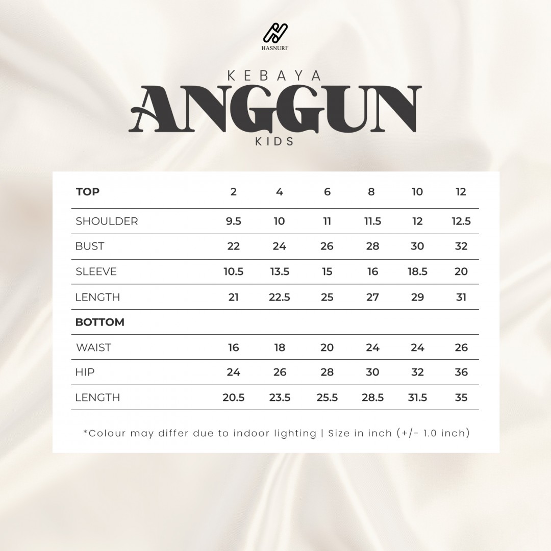 Kebaya Anggun Kids - Light Grey