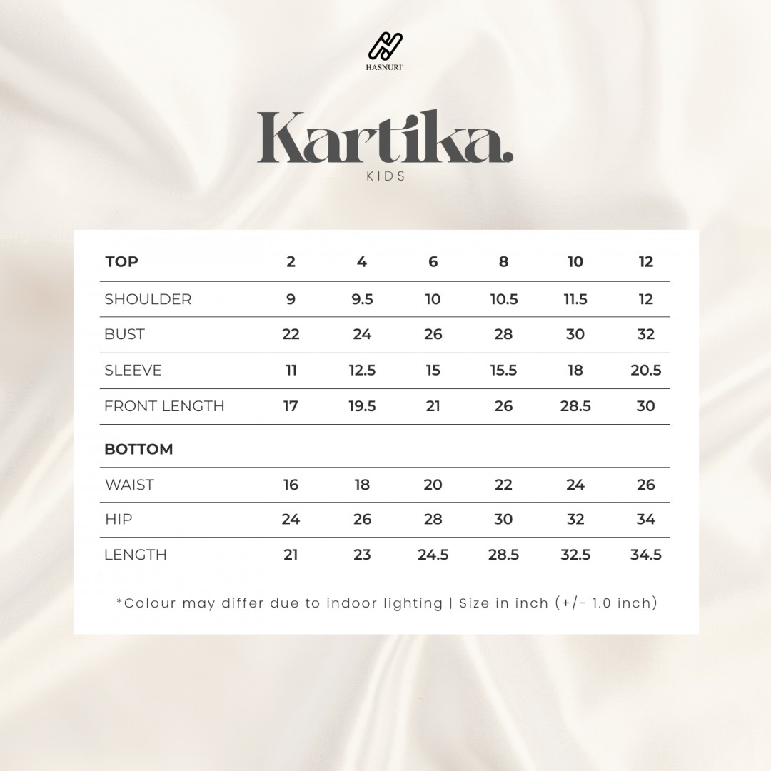 Kurung Kartika Kids - Soft Pink
