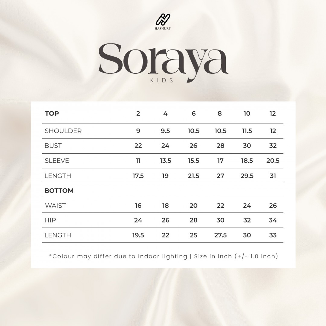 Kurung Soraya Kids - Mint Green