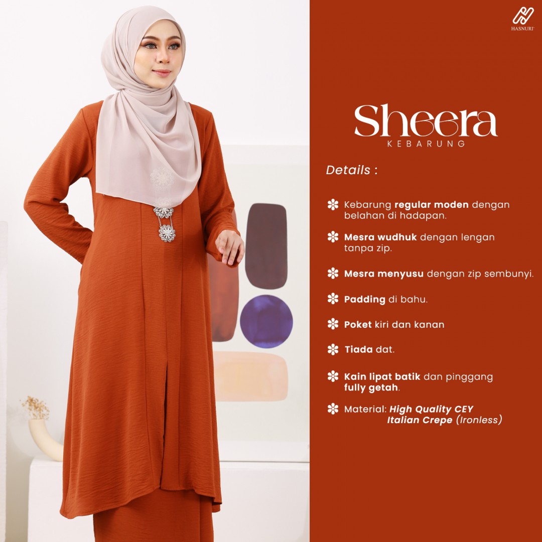 Kebarung Sheera - Coral Pink