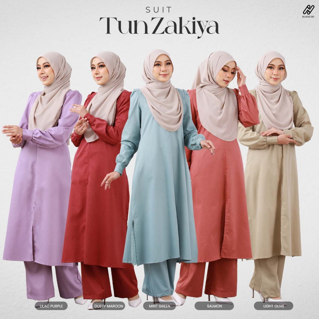 Suit Tun Zakiya - Dusty Maroon