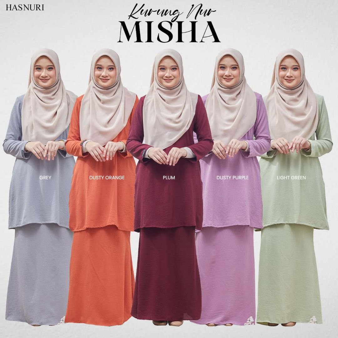 Kurung Nur Misha - Grey