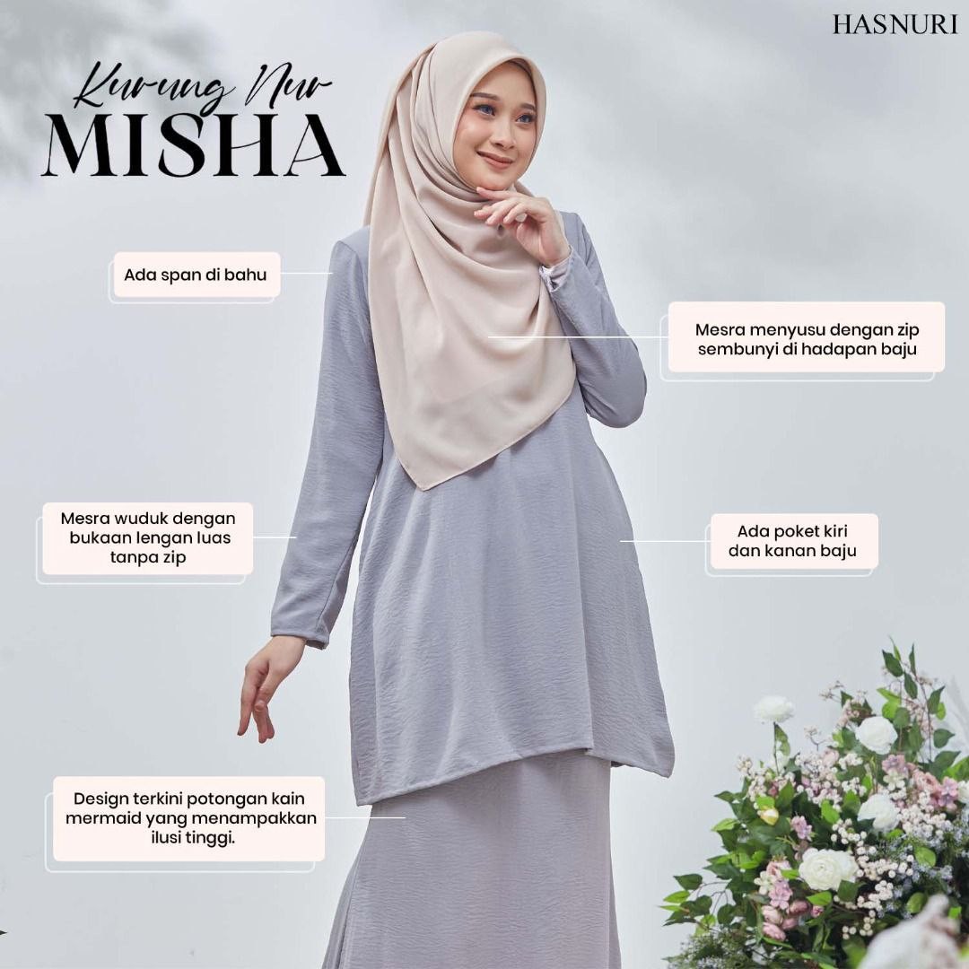 Kurung Nur Misha - Dusty Orange