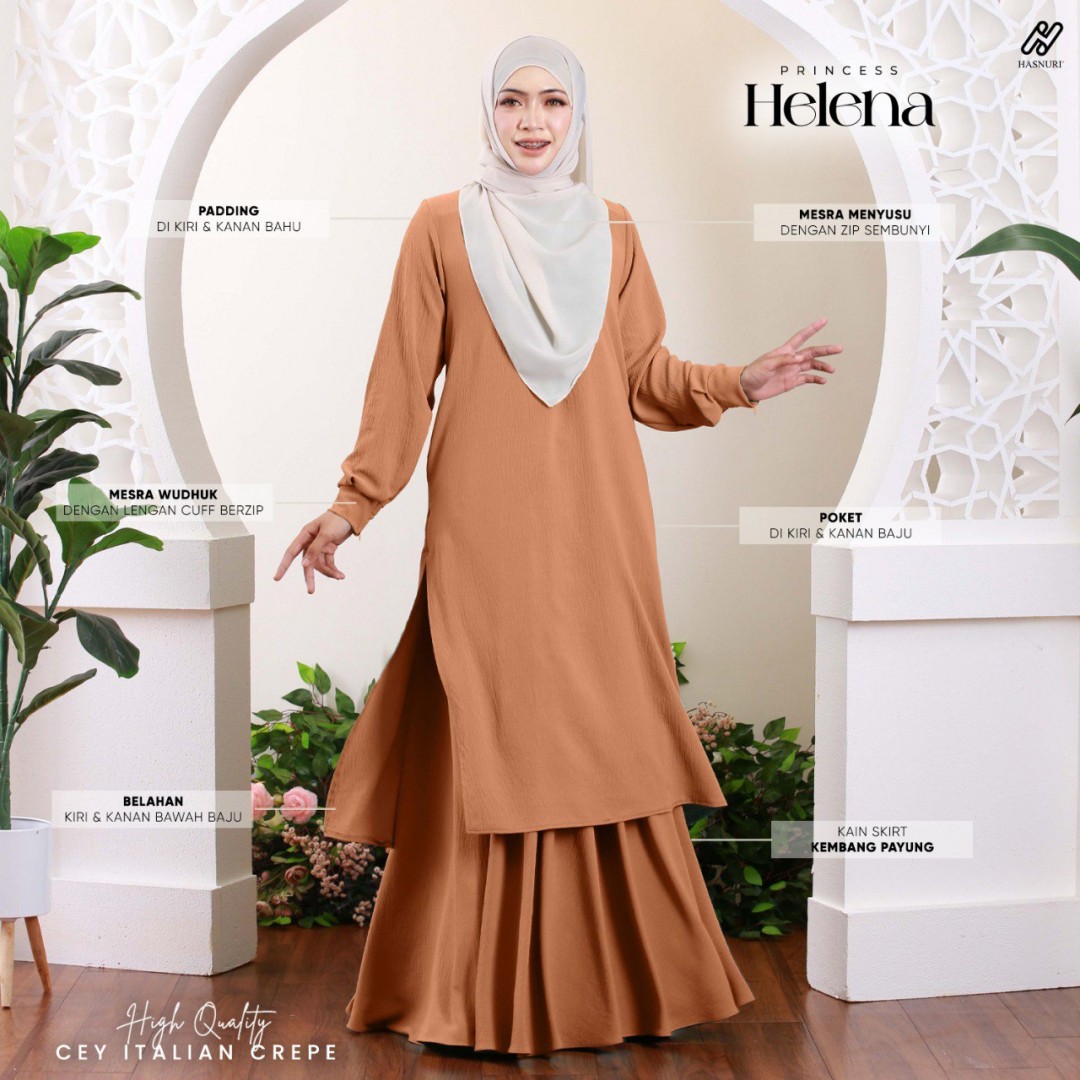 Kurung Princess Helena - Army Green