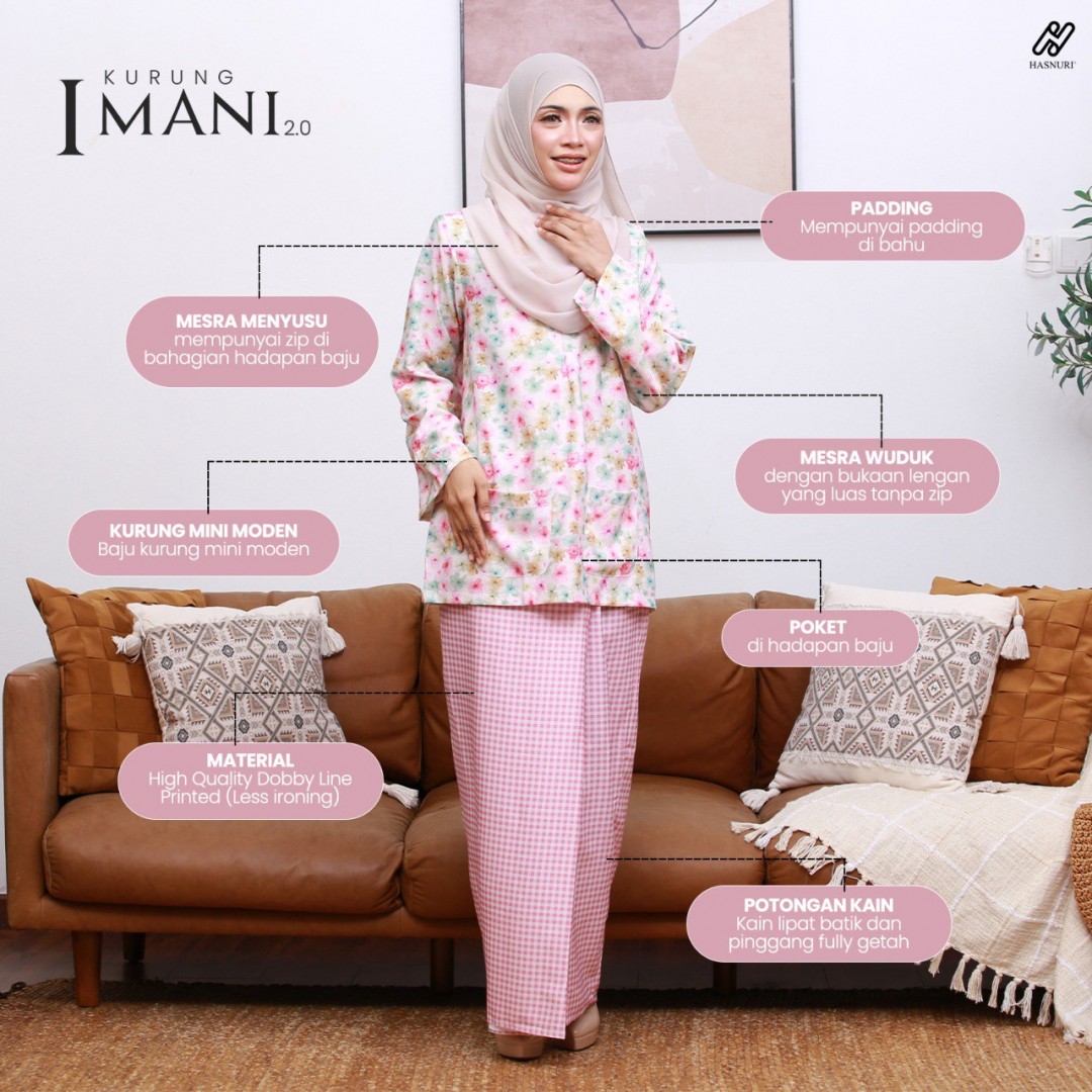 Kurung Imani 2.0 - Sage Green