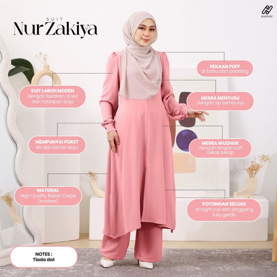 Suit Nur Zakiya - Black