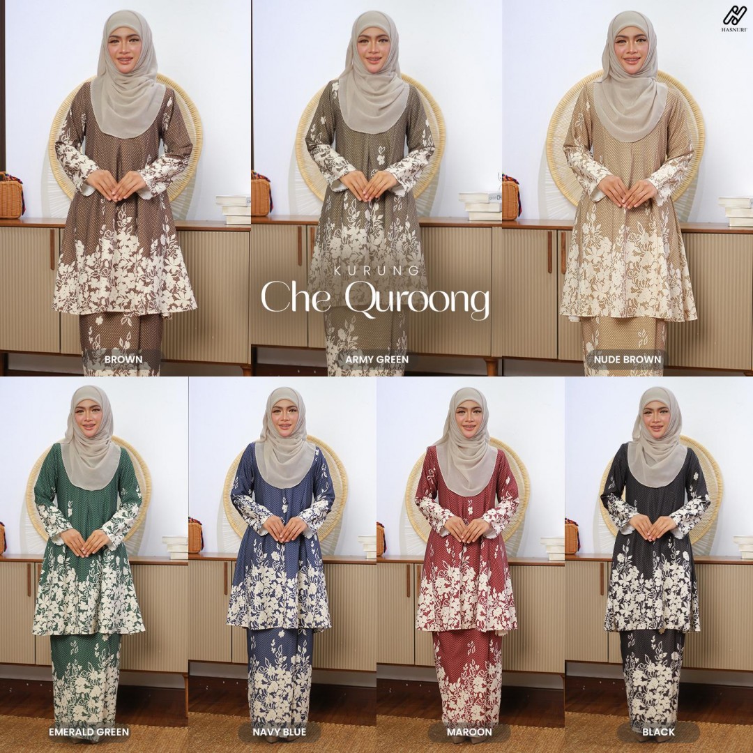 Kurung Che Quroong - Maroon