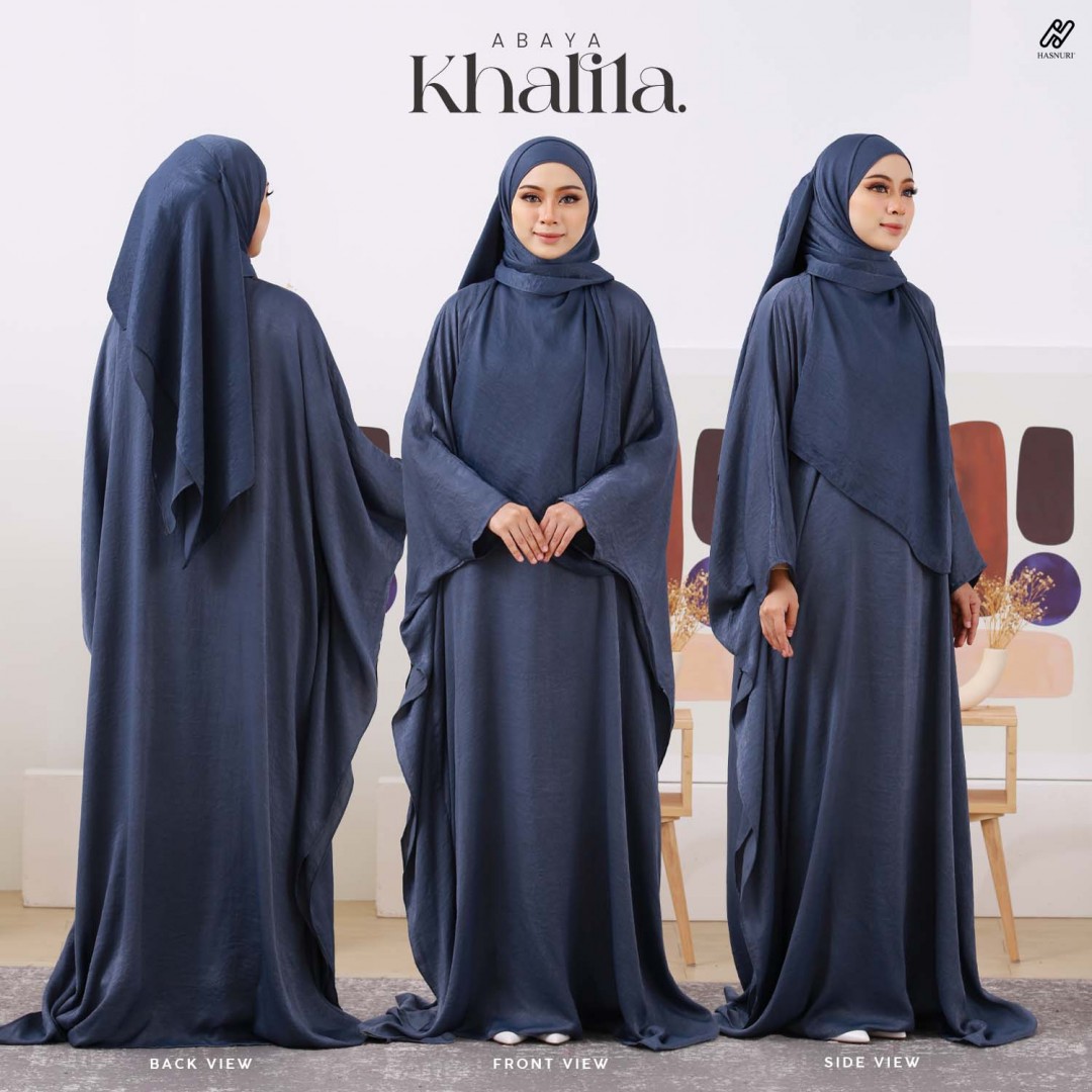 Abaya Khalila - Blue Grey