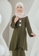 Kebaya Samihah Kids - Army Green