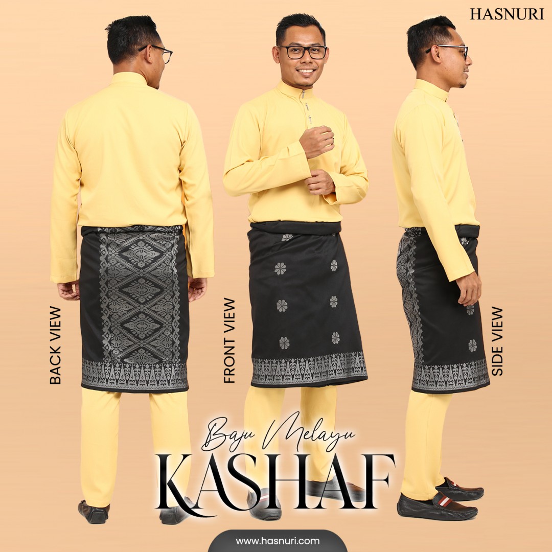 Baju Melayu Kashaf - Oxford Blue