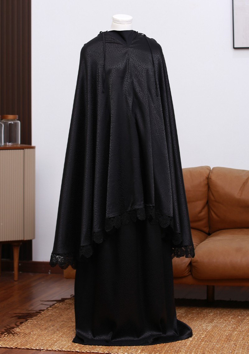 Telekung Qisha - Black