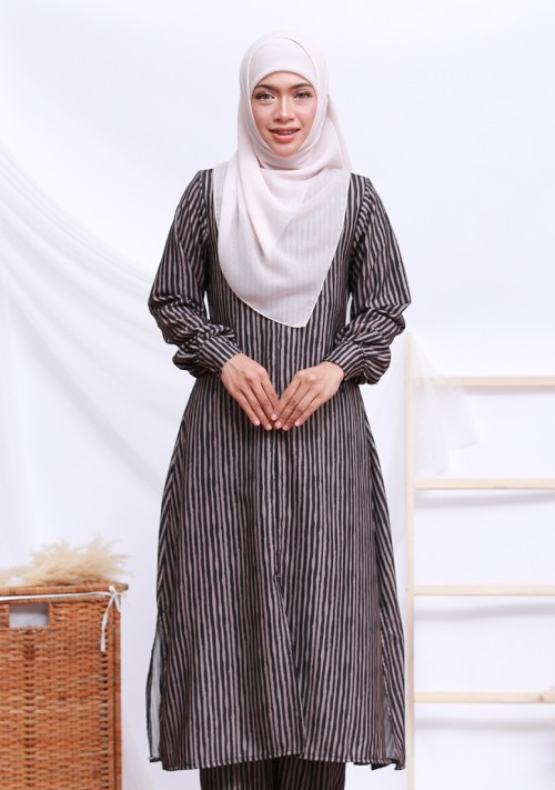 Suit Zakiya Printed - Black