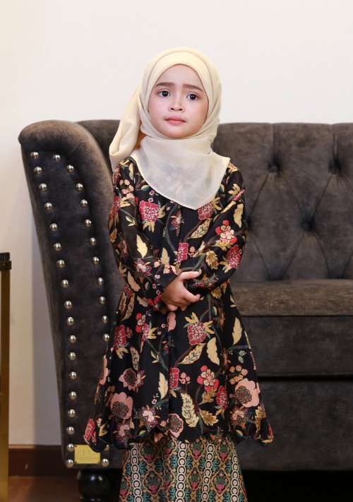 Kurung Dang Tiara Kids - Black