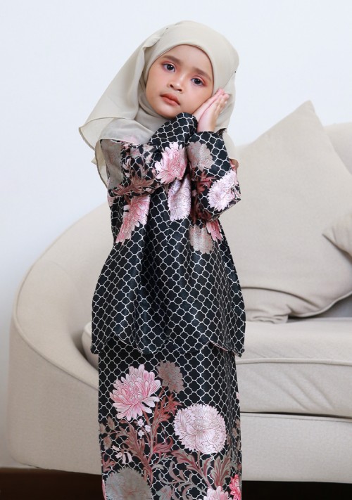 Kurung Wan Amira Kids - Black