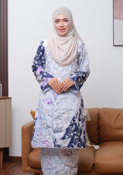 Kurung Sri Camellia Labuh - Blueberry