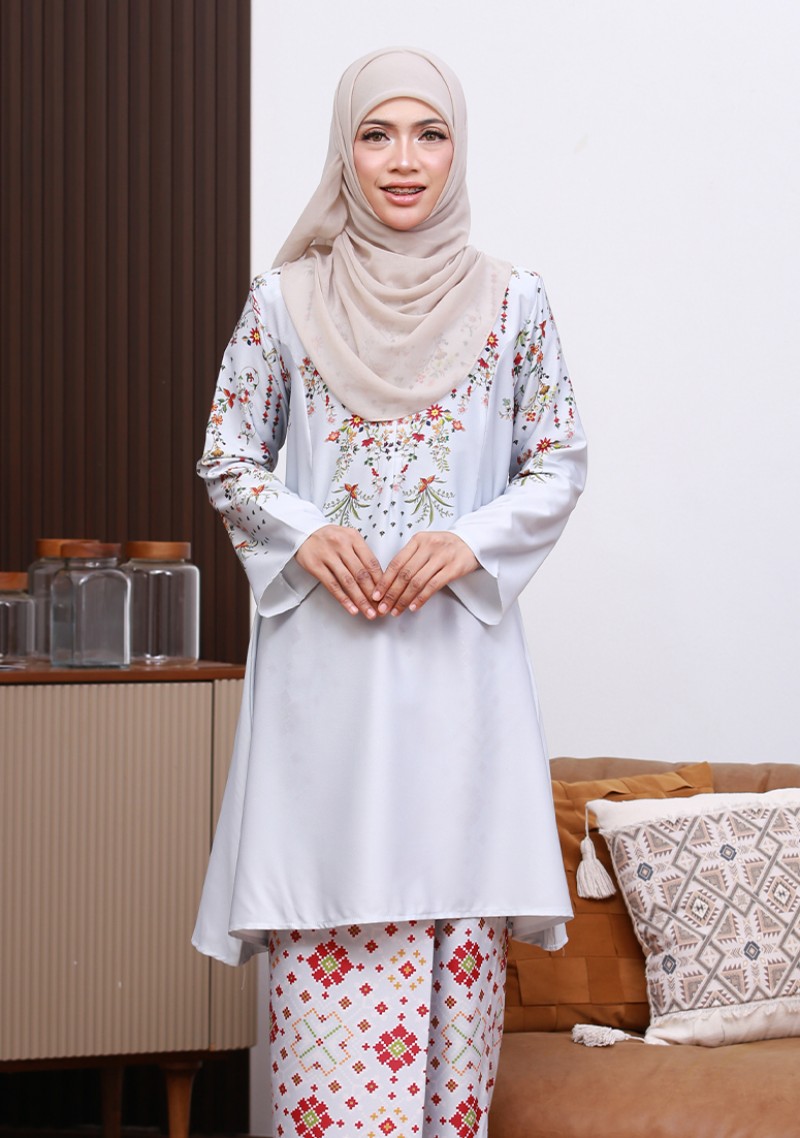 Kurung Khadijah - Blue Grey