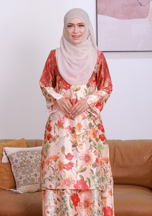 Kurung Princess Aireen 2.0 - Brick Brown