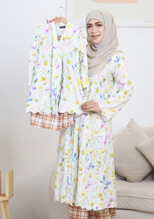 Kebaya Sri Mawar Kids - Brownish Yellow