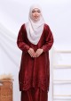 Kurung Che Aisha - Burgundy