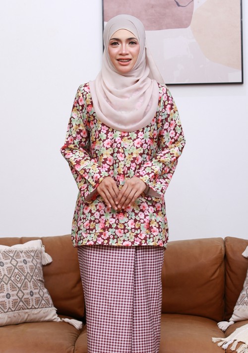 Kurung Imani 2.0 - Burgundy